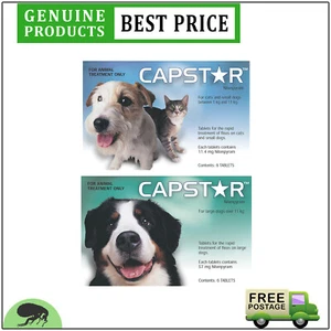 Capstar for Cats /Small Dogs/Large Dogs - Rapid and Effective relief from Fleas - Picture 1 of 4