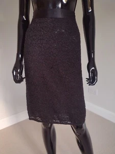 D&G Dolce&Gabbana black stretch lace pearl detail pencil skirt sz. 42IT/10UK - Picture 1 of 8