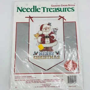 Needle Treasures Claus and Company Banner 02841 Counted Cross Stitch Kit New - Picture 1 of 4