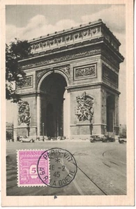 France Carte Maximum Card  1945 Arc De Triomphe - Picture 1 of 2