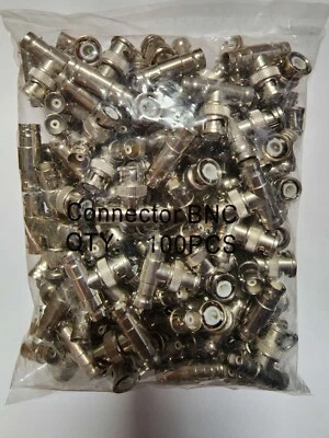 InstallerCCTV BNC T Adapter,T-Shaped Coax Splitter,1 Male to 2 Female Port 100pc - Image 1 of 3