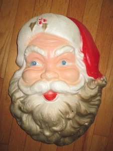 Vintage MCM Christmas Santa Claus 3-D Styrofoam Wall Decoration 3" x 17" - Picture 1 of 4