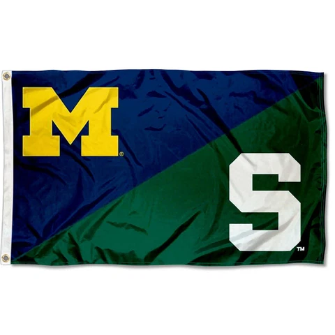 Michigan vs. Michigan State House Divided Flag and Banner Cover
