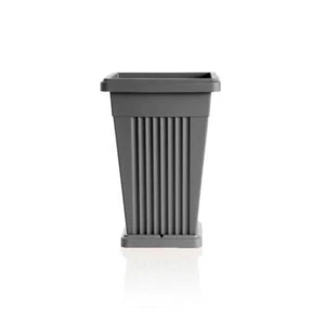 VASO 40X40 H59+SOTTOVASO GRIGIO PIRAMIDE - Foto 1 di 1
