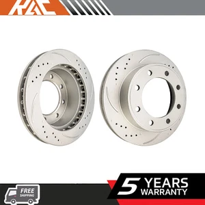 2 Front Drilled Disc Brake Rotors for Excursion Ford 2000 2001 2002 2003 -2005 - Picture 1 of 20