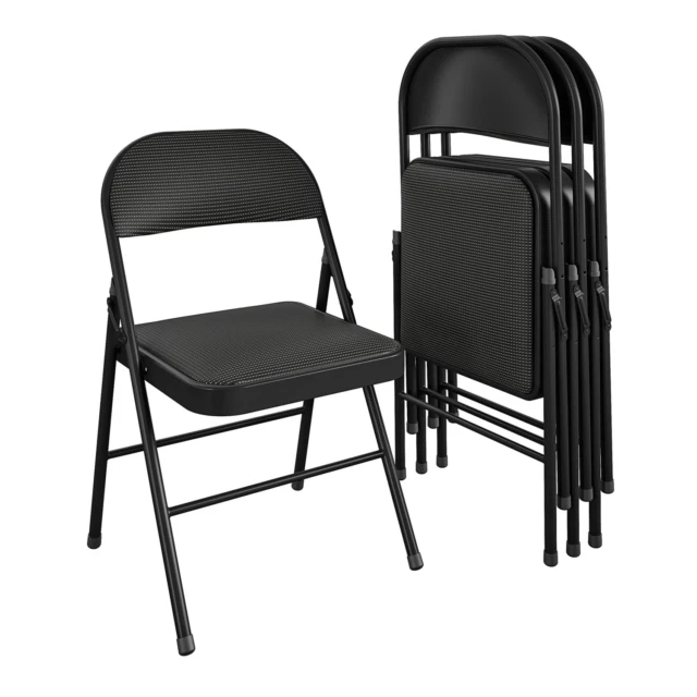 Cosco Mainstays Folding Chair - Black (Set of 4)