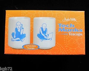 Accoutrements ~ Archie McPhee ~ Tech Monks Teetassen ~ 2er Set Tassen ~ Neu im Karton # 12321 - Bild 1 von 4