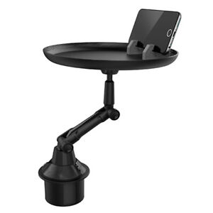 Swivel Cup Holder Food Tray Table Phone Stand For Car Mount Seat Center Console