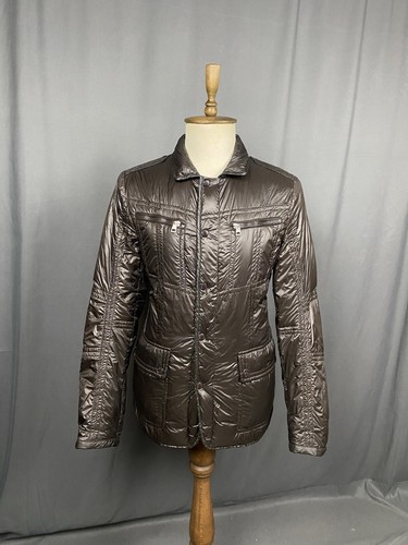 Giacca cappotto sportivo Moncler Gaetan Giubbotty uomo marrone piumino isolato taglia 3