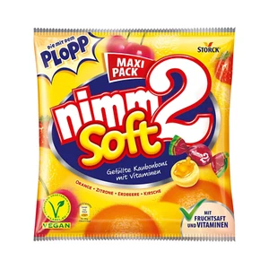 nimm2 Soft – 1 x 345g Maxi Pack – Gefüllte Kaubonbons in vier Sorten - Bild 1 von 6