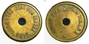 Columbus OH Good For 5¢ In Trade Machine Token (01905) - Picture 1 of 3