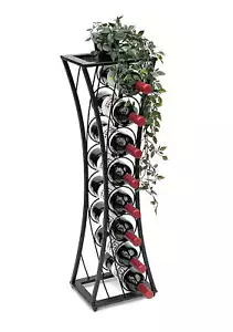 Weinregal Metall Schwarz Stehend Mika 80 cm Flaschenregal Flaschenständer Wein - Bild 1 von 9