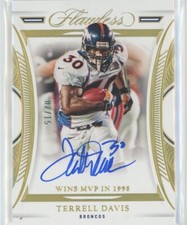 2022 Flawless Football Terrell Davis Auto MVP SSP Denver Broncos /15