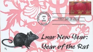 Lunar New Year: Year of The Rat First Day Cover Type 2 - Picture 1 of 1