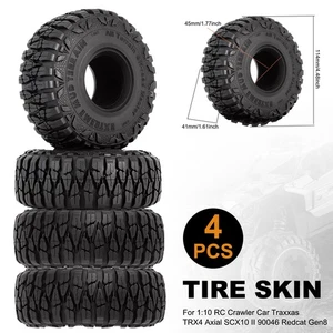 Rubber 1.9" Wheel Tire for 1/10 Traxxas TRX4 Axial SCX10 II 90046 Redcat Gen8 - Picture 1 of 5