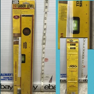 Herramienta láser de 16 pulgadas Tool Shop nivel nuevo en caja botón de encendido/apagado de línea punto apertura deslizante - Imagen 1 de 9