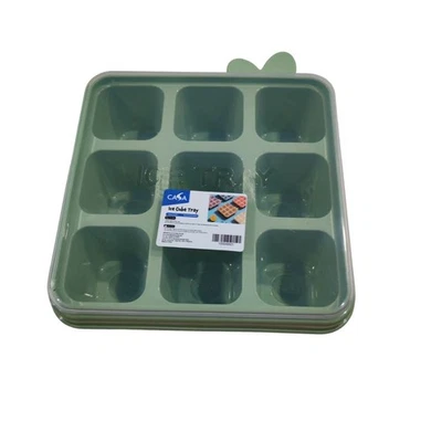 Bandeja para cubitos de hielo extra grande, cubierta y apilable. Foto 1 de 4