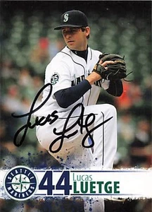 2012 Panasonic #13 Lucas Luetge Mariners Signed Auto *L866 - Picture 1 of 2