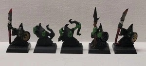 X5 Parte Dipinta Cittadella Night Goblin Lancia/Arco Regt Warhammer Vecchio Mondo - Foto 1 di 14