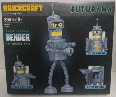 Futurama Bender Brick Building Kit (396- Plastic Piece Set), Sci-Fi Collectible  - Image 1 of 4