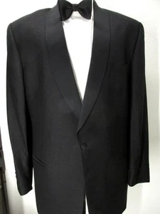 Stunning, sparkly JHANE BARNES wool SB 1B notch lapel tuxedo suit US 44 L - Picture 1 of 17