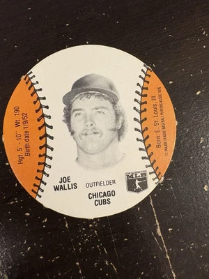 JOE WALLIS CHICAGO CUBS 1977 BURGER CHEF DISC - Image 1 of 2