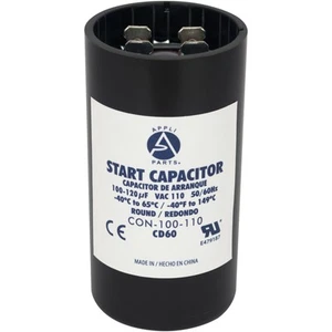 Condensador de arranque del motor Appli Parts 100-120 Mfd (microfaradios) uF 110-125VAC universo - Imagen 1 de 8