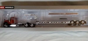 Cat CT680 6X4 RED Truck w/ 3 Axle Lowboy White Trailer- 1/50 - WSI #39-1002 MB - Picture 1 of 7
