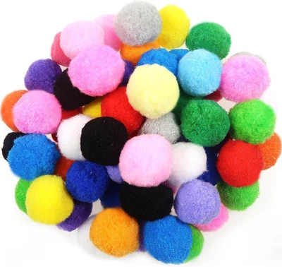 Pompons Groß 5cm Bunte Flauschige Plüsch Set Bälle Kunst Bommel DIY Kreativ Hand - Bild 1 von 4