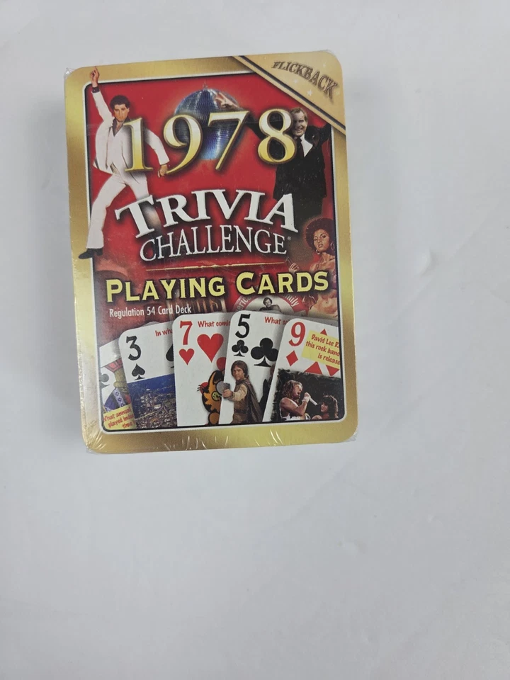 Flickback 1978 Trivia Playing Cards: Birthday or Anniversary Gift - Image 1 of 2