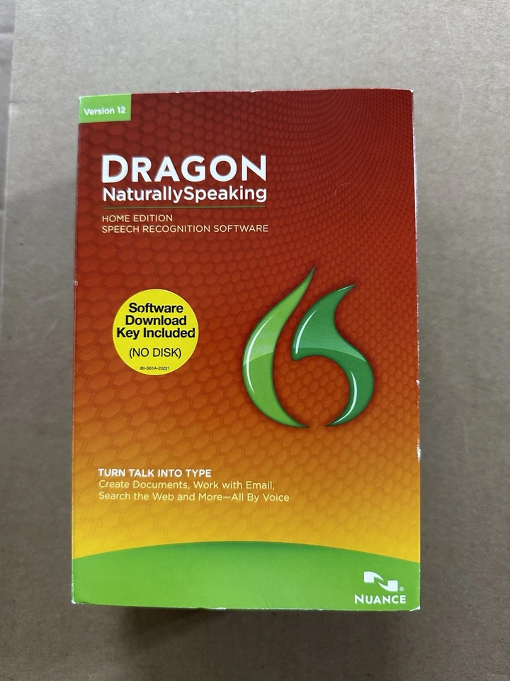 Nuance Dragon Naturally Speaking 12 Home Edition Speech Recognition Software NEW - Image 1 of 4