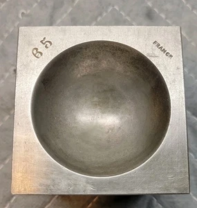 Vintage Unbranded Jewelers 2 1/2" Square #65 Dapping Block Made in France - Picture 1 of 10