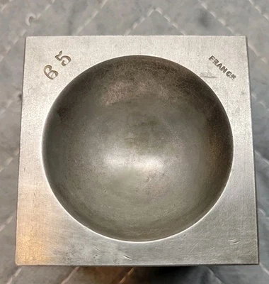 Vintage Unbranded Jewelers 2 1/2" Square #65 Dapping Block Made in France - Image 1 of 4