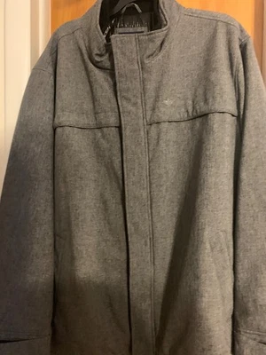 DOCKERS Men's Softshell Utility Jacket Stand Collar Full Zip Gray Heather 4XL - Image 1 of 4