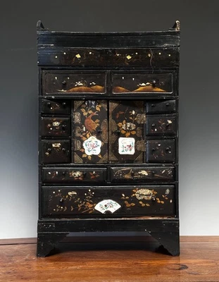 Antiguo gabinete japonés Meiji PUBLICADO digestión arquitectónica GENE HACKMAN POSEÍDO Foto 1 de 4