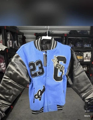 NWT SneakGallery Goat Blue/black Lettermans Varsity Jacket #23 Size Large And XL - Image 1 of 3