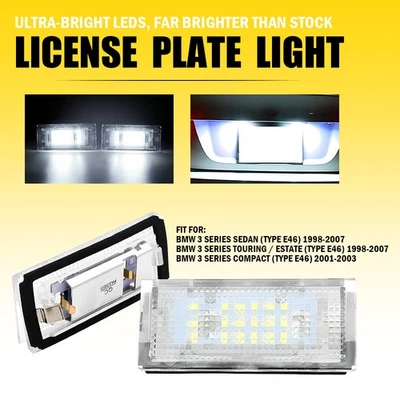 Lámpara de luz LED blanca 2* para BMW Serie 3 E46 323i 330i Accesorios Foto 1 de 4