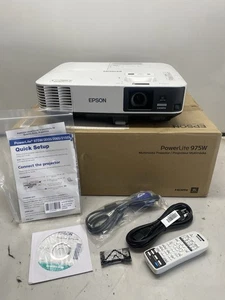 Proyector Epson Powerlite 975W 3LCD WXGA H835A completo en caja - Imagen 1 de 9