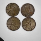 1955 D 1956 D 1957 D 1958 D SET VF LINCOLN WHEAT CENT LOT- 4 COINS CIRCULATED