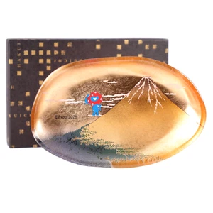 EXPO 2025 Vassoio Ufficiale Mt. Fuji & Myaku-Myaku Kanazawa arte foglia oro dal Giappone - Foto 1 di 8