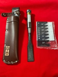 Tasai Japanischer Stechbeitel Oire Nomi Wakizasi Nomi 24mm Mukume Finish mit Lineal 田齋 - Bild 1 von 12