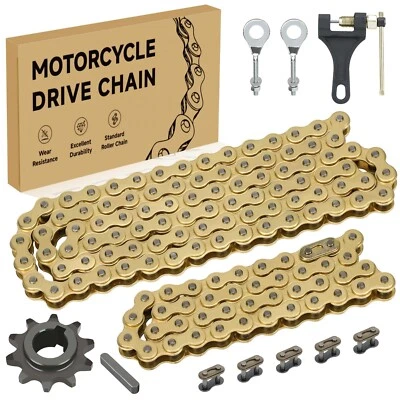 420 Gold Chain With 42+90 Links For CT200U CT200U-EX BT200X Predator 212cc 196cc - Image 1 of 4