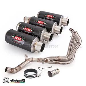 Slip For Kawasaki Z900 2017-2023 Modified Muffler Exhaust Front Link Pipe System - Picture 1 of 12