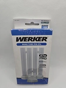 Werker Quad Tube Pin CFL (4 pin) 27 Watt 6500k GX10Q Base 8000 Hours! - Picture 1 of 6