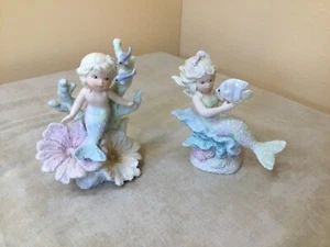 Vintage Enesco 1993 Seanna & Selinda Coral Kingdom Mermaids - Bild 1 von 6
