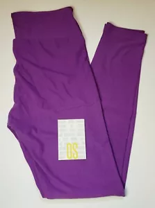 LuLaRoe OS Leggings LILA Einfarbig Einheitsgröße (passt Größe 2-10) Neu mit Etikett - Bild 1 von 7