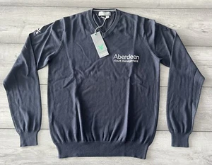 Pullover/suéter Lyle & Scott Aberdeen Asset cuello en V mediano para hombre nuevo con etiquetas - Imagen 1 de 4