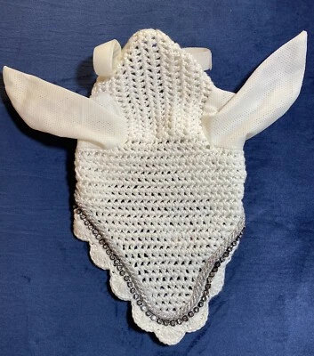 Horze Caesar Hecho a Mano Crochet Oreja de Caballo Red Cubierta de Cabeza (Blanco) Foto 1 de 4