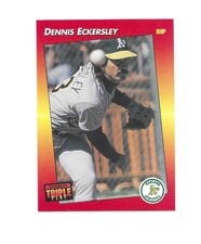 1992 Donruss Triple Play Dennis Eckersley  #195 Oakland Athletics