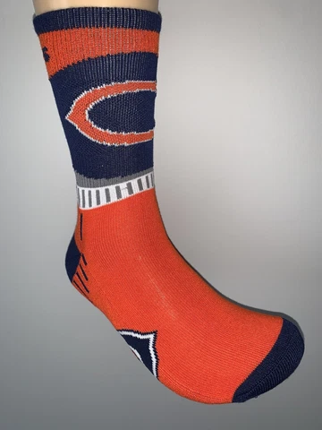 CHICAGO BEARS NFL FOOTBALL LOGO SPORT FAN CREW LENGTH SOCKS LARGE Q Cover